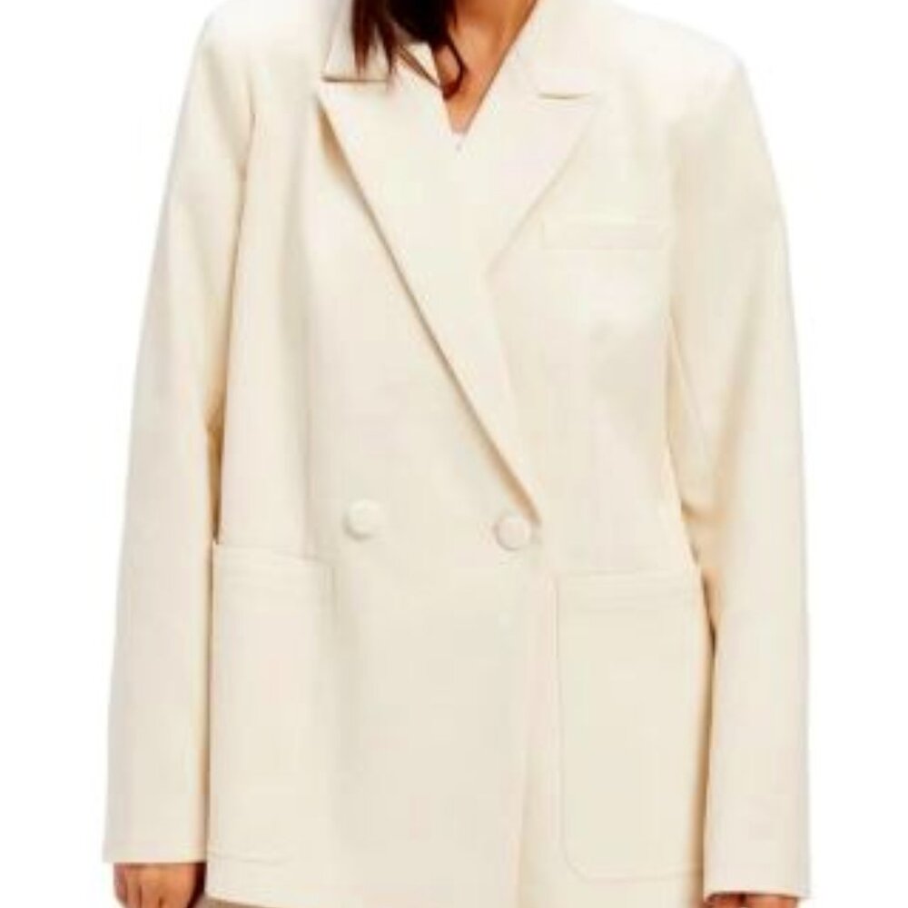 Good American Oversized The Boss 2.0 Double Breasted Blazer  - Size 2